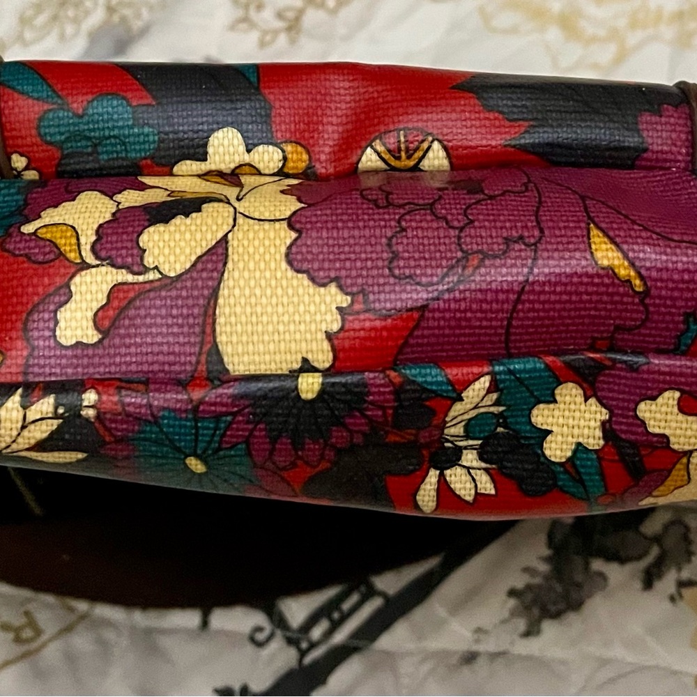 Sakroots Womens  Crossbody Bag Purse Multi-color Red Teal Purple Gold - Picture 9 of 9
